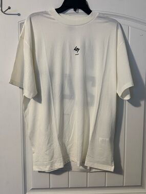 Represent Clo Team 247 Oversize Graphic T-Shirt Large Flat White NWT